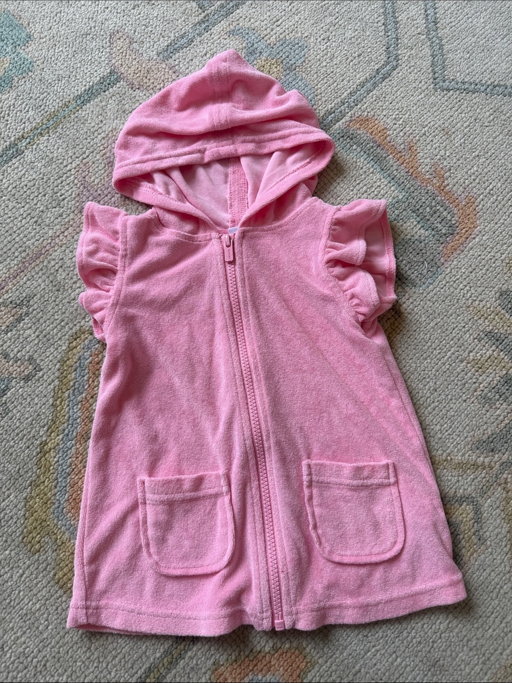 Old Navy Pink Hooded Kids Swim Coverup